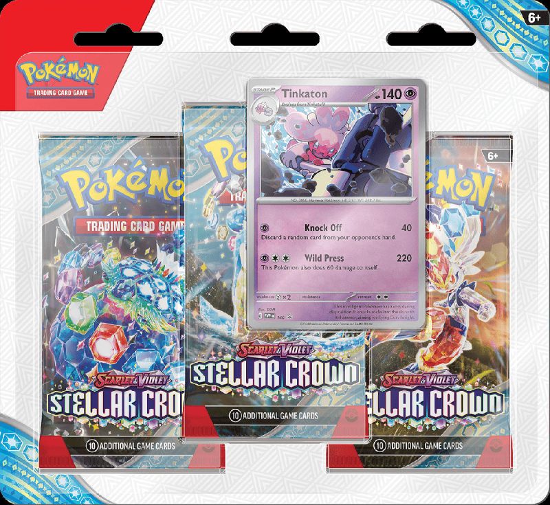 Pokemon TCG SV07 Stellar Crown 3 Booster Blister