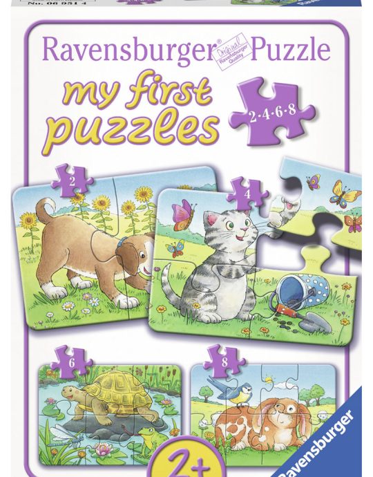 Mijn eerste puzzel Schattige huisdieren 2+4+6+8 stukjes