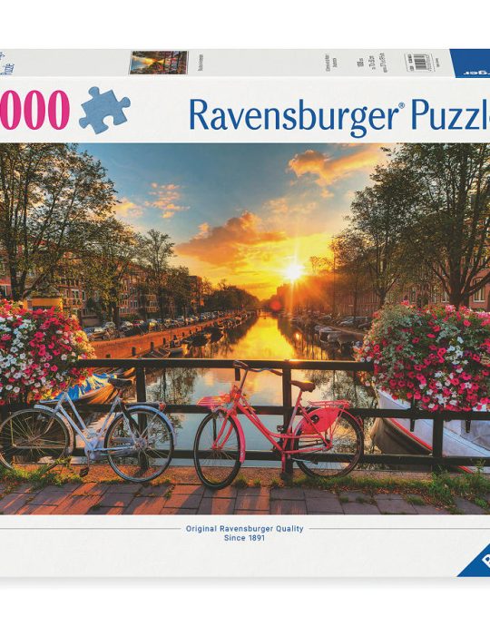 Puzzel 1000 stukjes Fietsen in Amsterdam