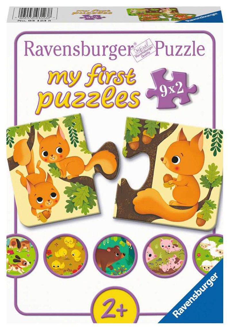 My first puzzles (9x2 st.) Dieren en hun kinderen