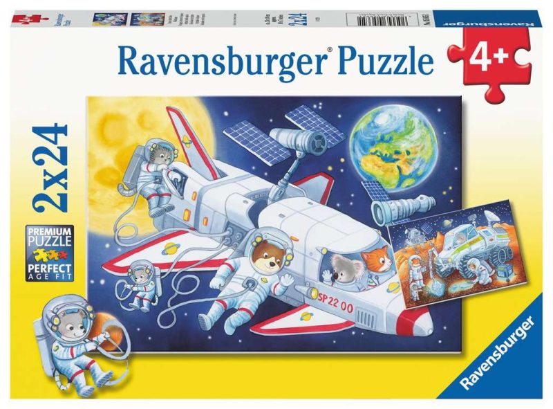 Puzzel 2x24 stukjes Reis door de ruimte