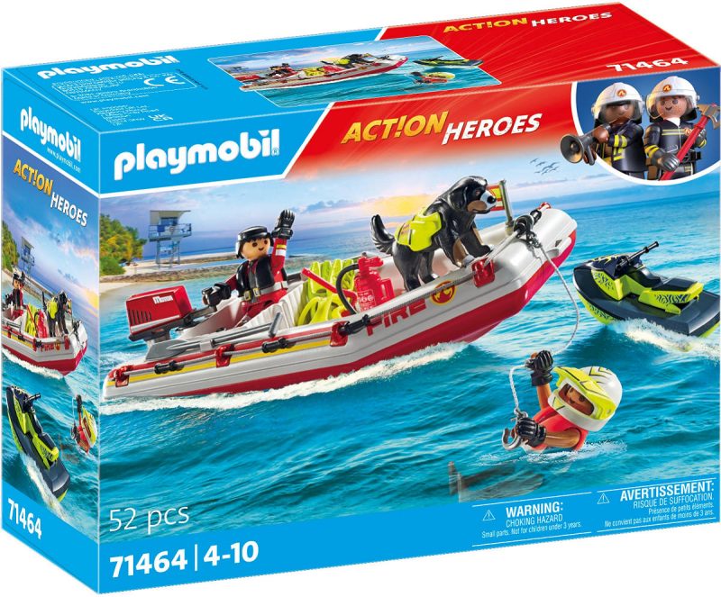 Playmobil Action Heroes Brandweerboot met waterscooter