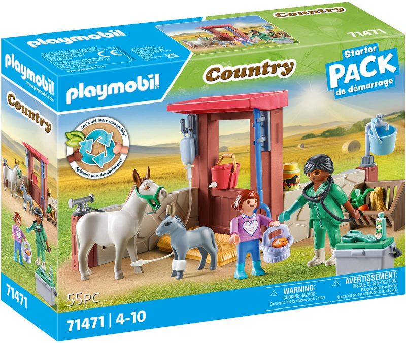 Playmobil Starter Packs Boerderij dierenarts met de ezels