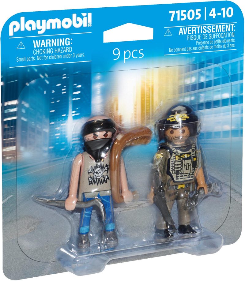 Playmobil DuoPacks Tactische politie-eenheid  AND  bandiet