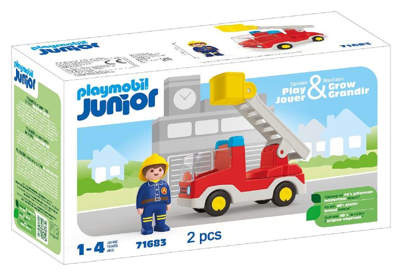 Playmobil Junior Brandweerwagen met ladder