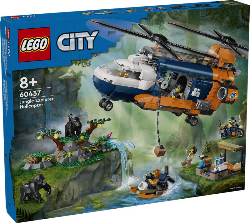 LEGO City Exploration helikopter bij de basis