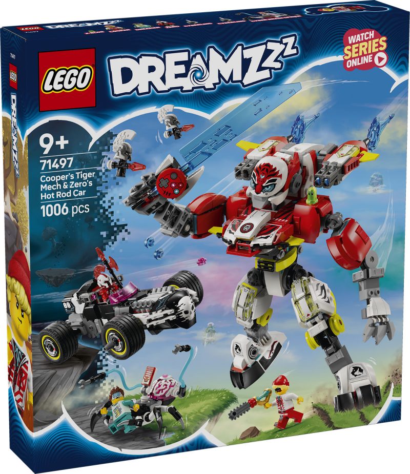 LEGO DREAMZzz Coopers tijgermecha en Zero 's hot rod auto