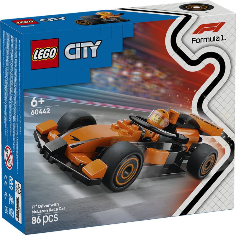 LEGO City F1 coureur met McLaren racewagen