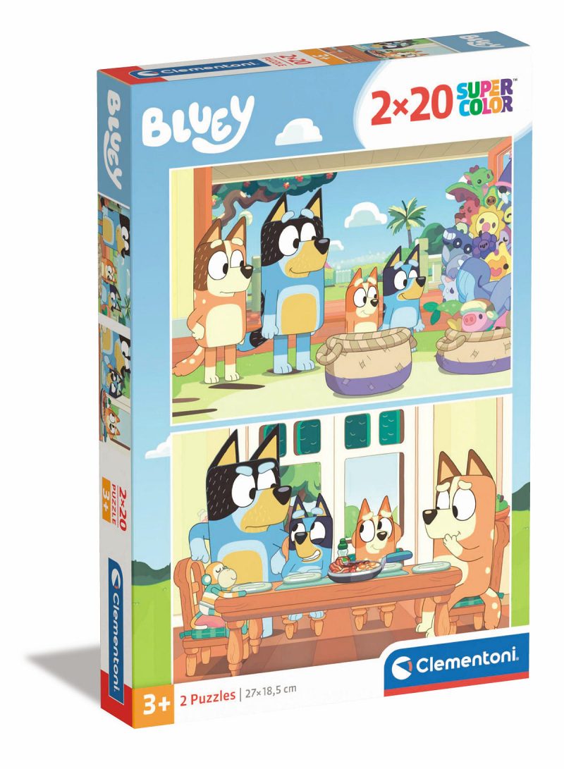 Clementoni Puzzel 2x20 stukjes - Bluey