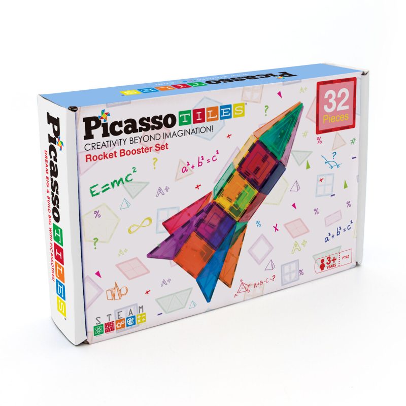 Picasso Tiles Rocket Booster Magnetic Tiles set 32pcs