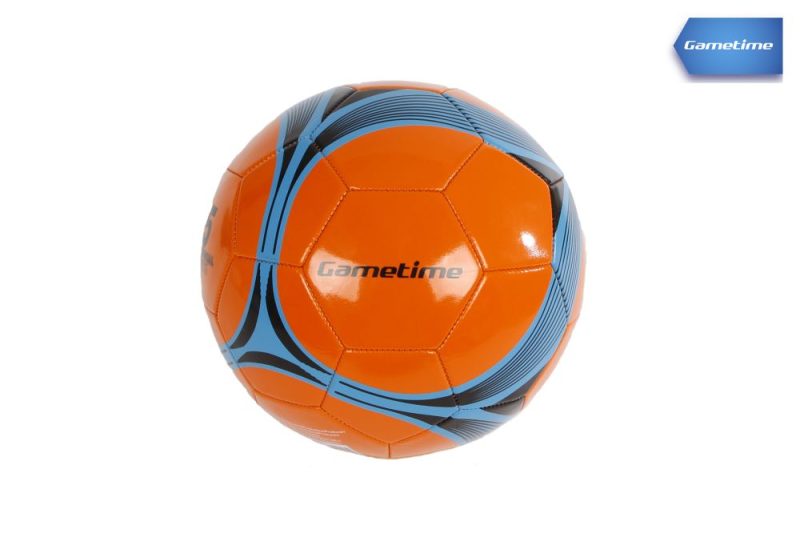 Gametime voetbal synthetisch leer oranje maat 5 260-280gr