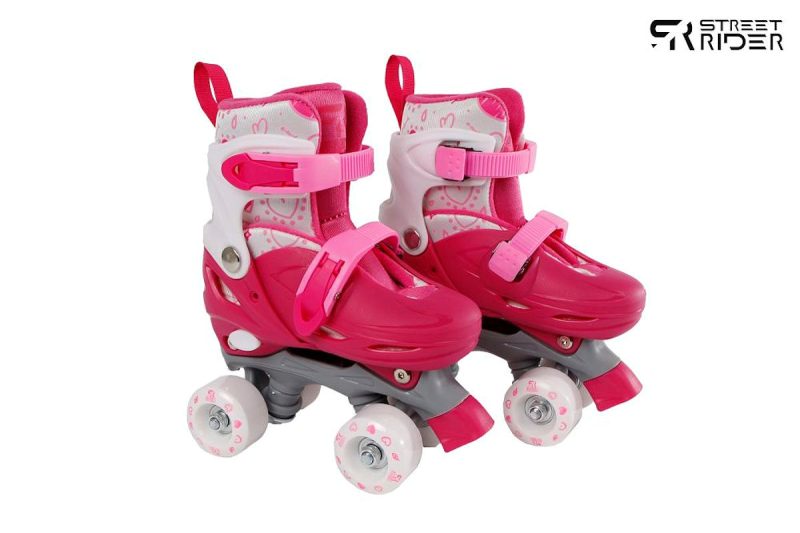 Rolschaatsen roze 608Z alu frame verstelbaar 31-34