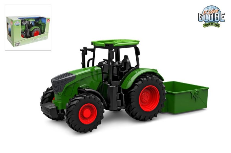 Kids Globe tractor freewheel met met kiepbak 27,5cm