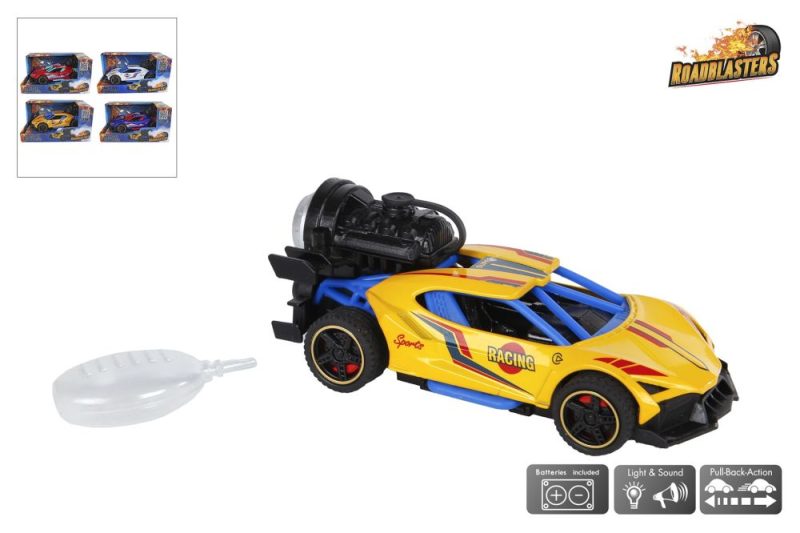 Roadblasters auto met rook licht en geluid die cast pull bac