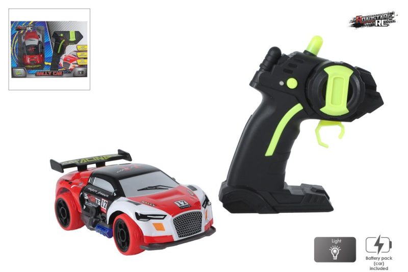 Roadstar RC race auto met licht 2.4GHz 13cm rood